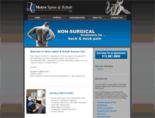 Tablet Screenshot of metrospine.com